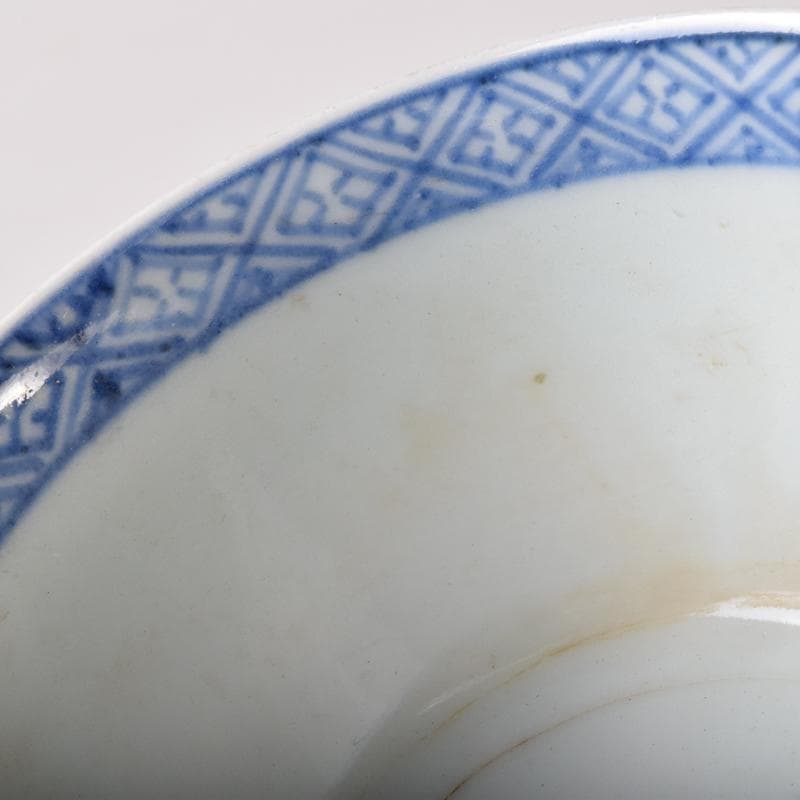 伊万里焼　古伊万里　富貴長春　染付花文　煎茶碗　四客　7685