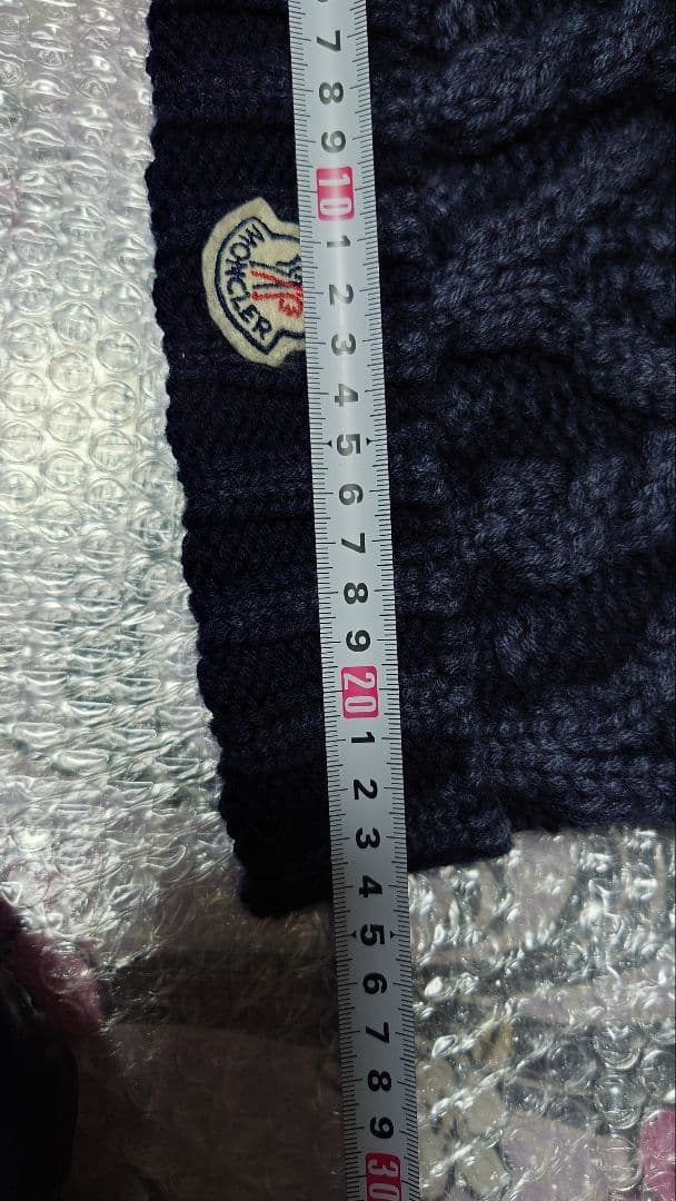 モンクレール ニット帽 ネイビー