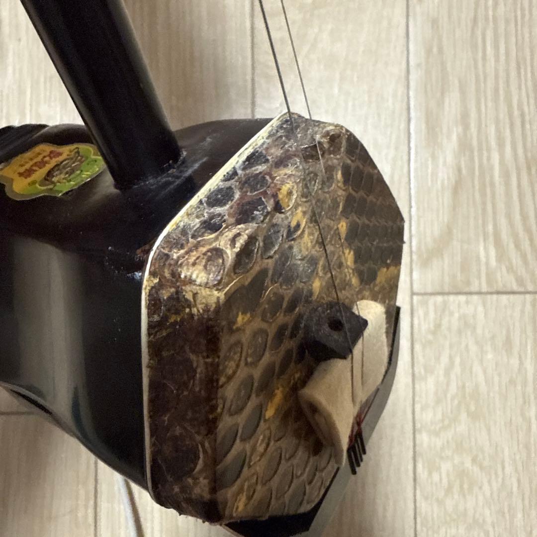 二胡 敦煌牌 上海民族楽器 弦、松脂、ハードケース付