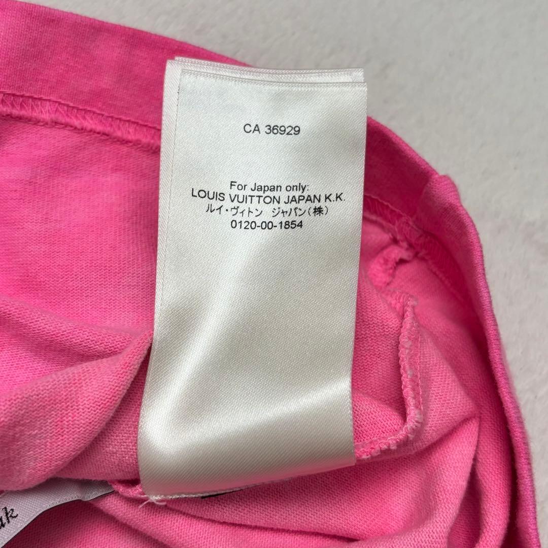 ルイヴィトン タイダイ インサイドアウトTシャツ ピンク LVロゴ M 22SS