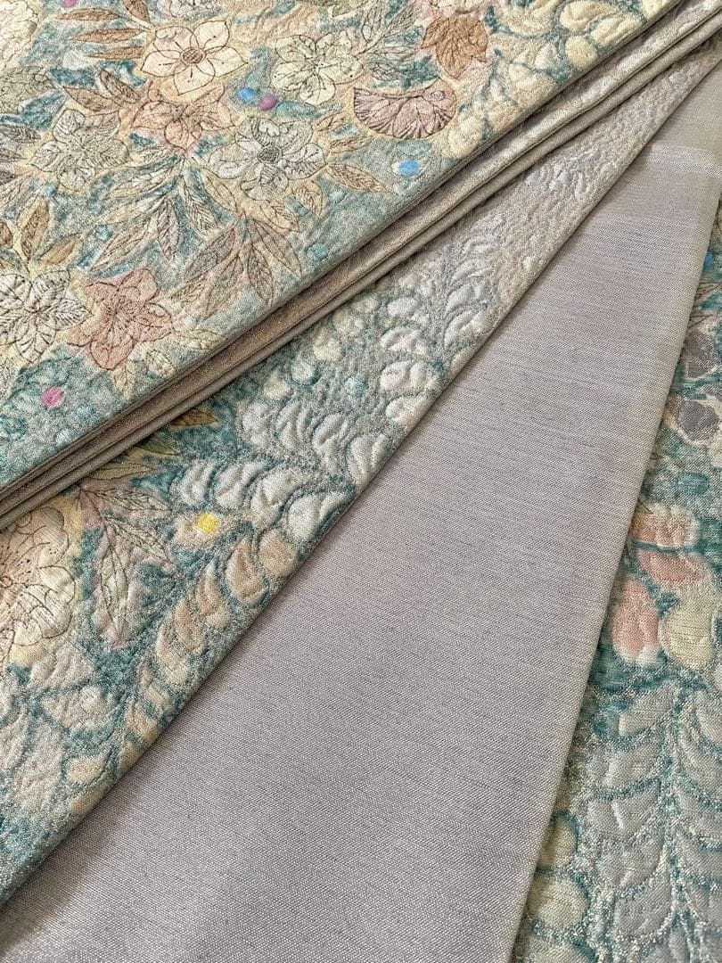 デイブ様リクエスト辻が花付下げ訪問着 正絹着物トールサイズ裄丈67帯セット