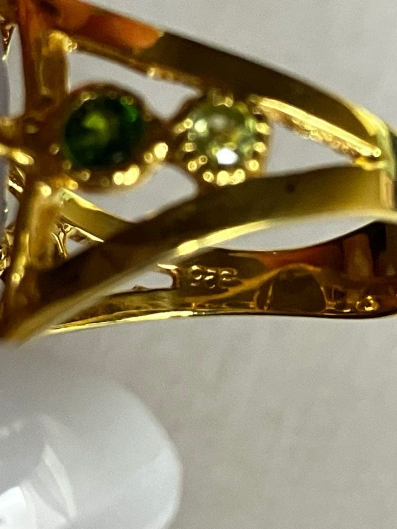 【超希少】26ct ラベンダークオーツリング指輪シルバーK18金ゴールド匿名配送