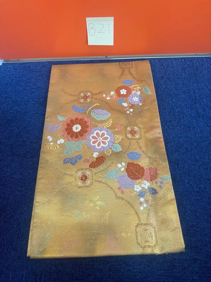 2676袋帯 古代彫金紋 西陣織 金糸　高級上質上品　約440cm 未使用