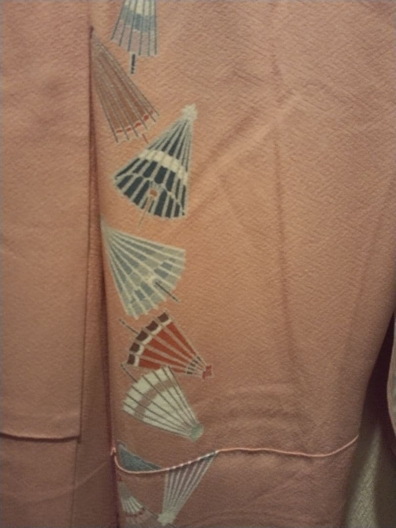 着物付け下げ合わせ傘柄模様う