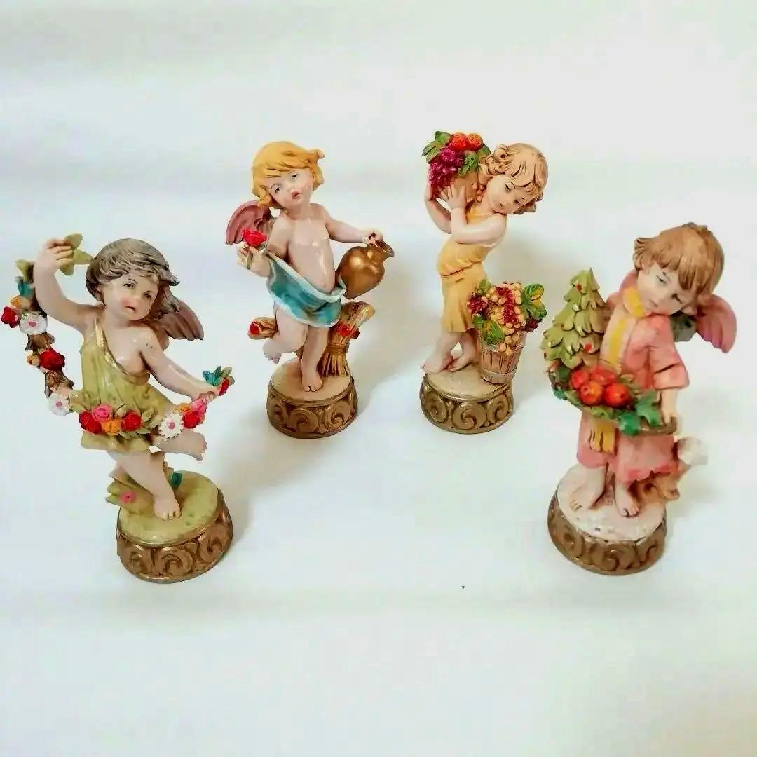 イタリア製　天使　樹脂製　4点セット