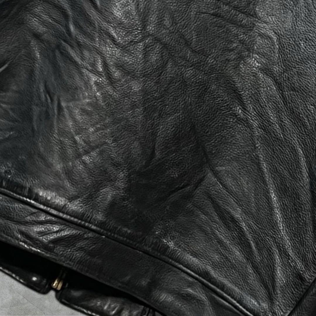Schott USA製52TALON襟付きシングルライダースジャケット古着XL
