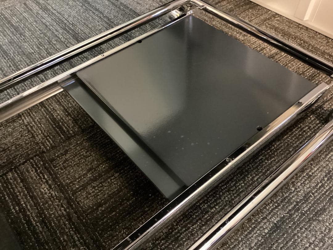 鍵付き　USMハラー　ロールボーイ　２段　デスクワゴン　アントラサイト　A