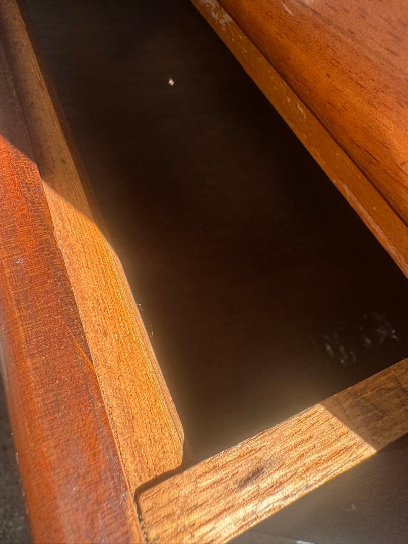 ★処分価格★脚付き　アンティーク　木製5段タンス ブラウン