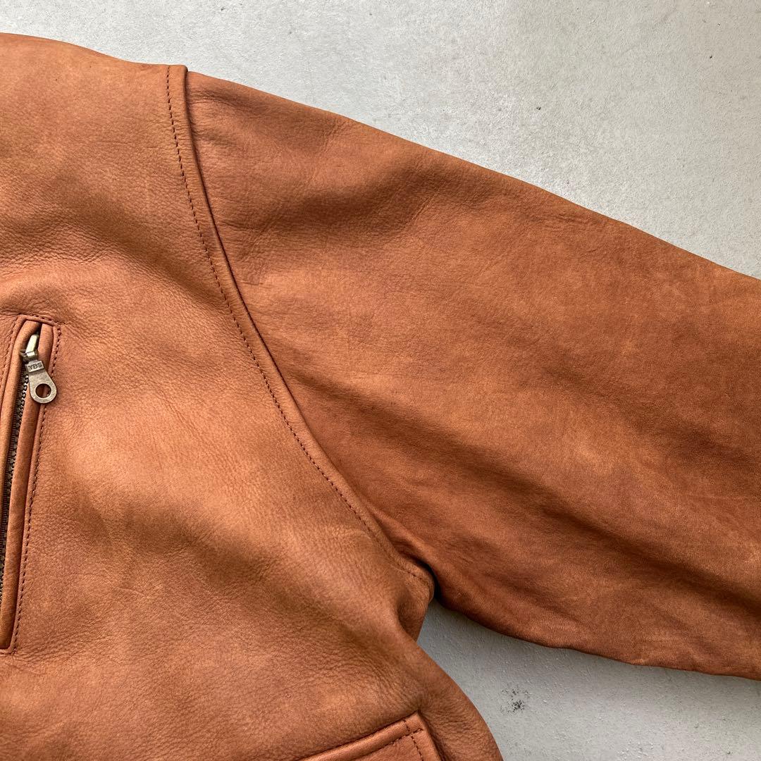 レザージャケット　セントジョンズベイ　ブラウン茶色　本革　ボンバーフライト90s