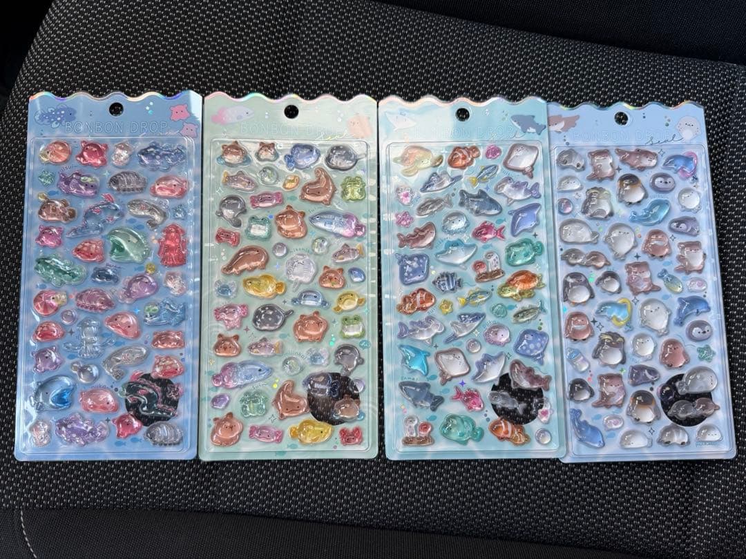 ボンボンドロップシール　4シートセット　水族館限定