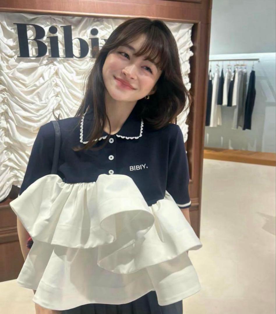 bibiy ポロペプラムトップス