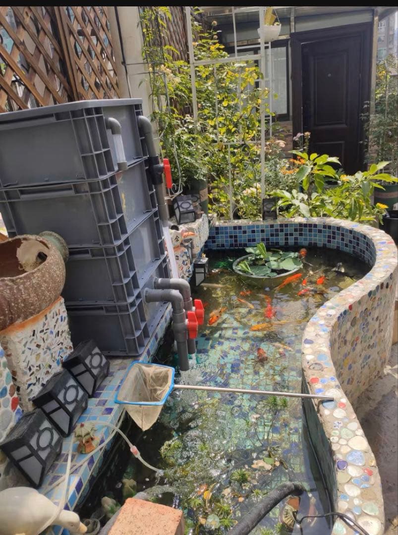 45w水中ポンプ付き万能濾過装置 池フィルター最高濾過装置(大自社製試しろ材付き