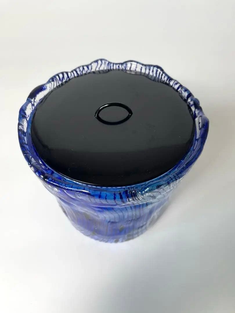 新品 ガラス 水指　2種類の蓋付き