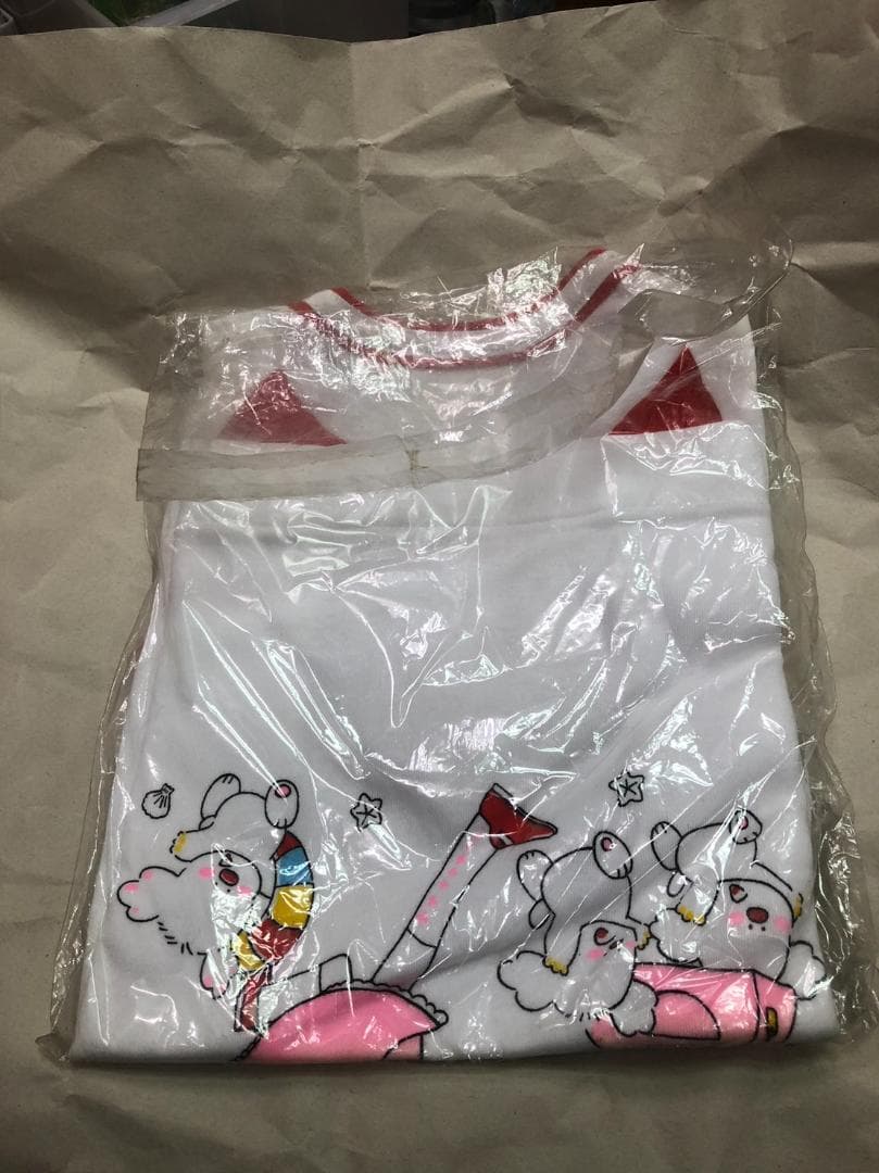 女の子　半袖　日本製　白地に赤　100cm　昭和レトロ　綿100%　未開封未使用