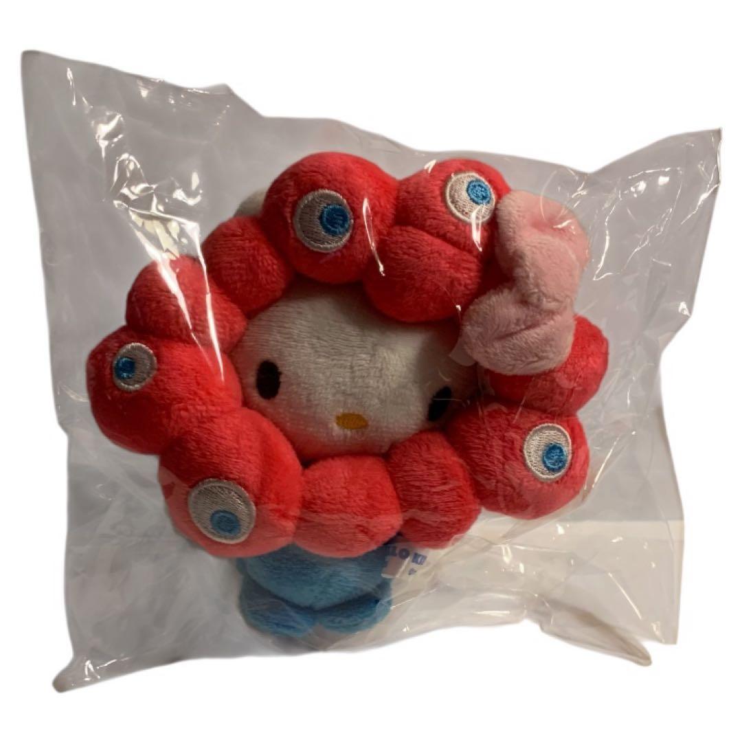 ミャクミャクなりきりぬいぐるみ　ハローキティ　カラビナ付き　万博会場限定