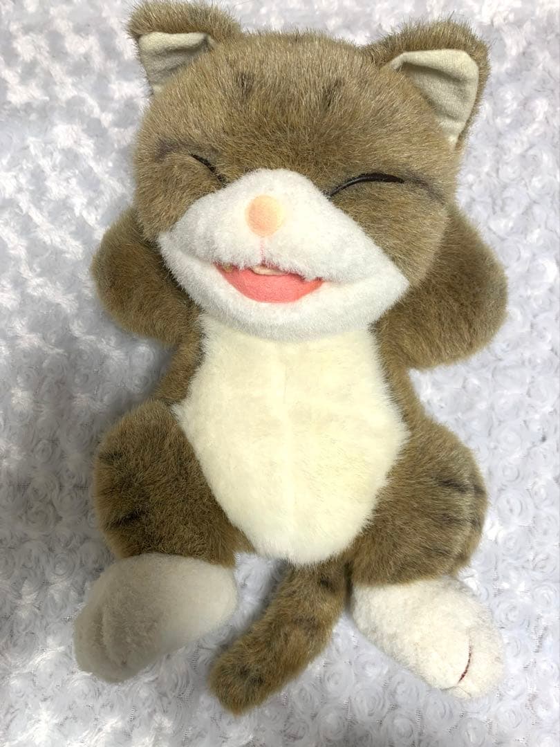 【希少❓】村松誠　ツンちゃん　猫　ぬいぐるみ　寝そべり　昭和レトロ