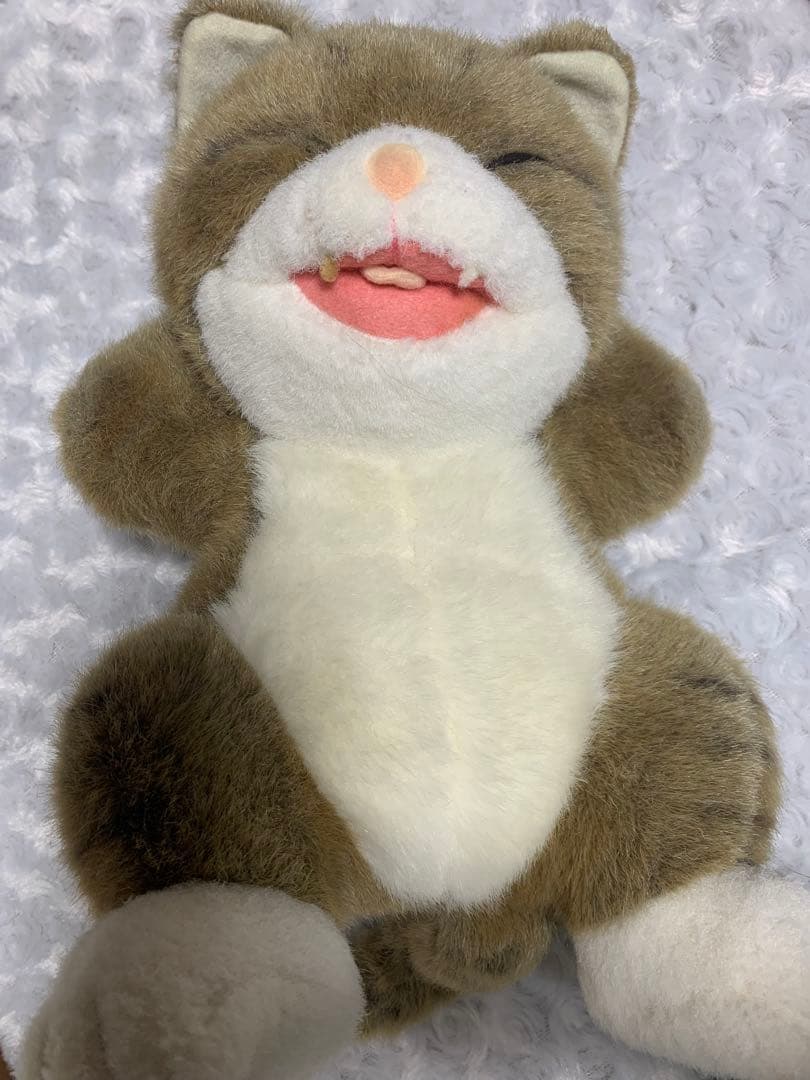 【希少❓】村松誠　ツンちゃん　猫　ぬいぐるみ　寝そべり　昭和レトロ
