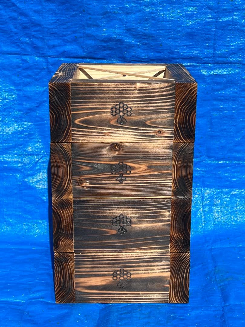 ニホンミツバチ飼育用巣箱　重箱式巣箱　気候変動対応型　営巣用巣箱(継箱)