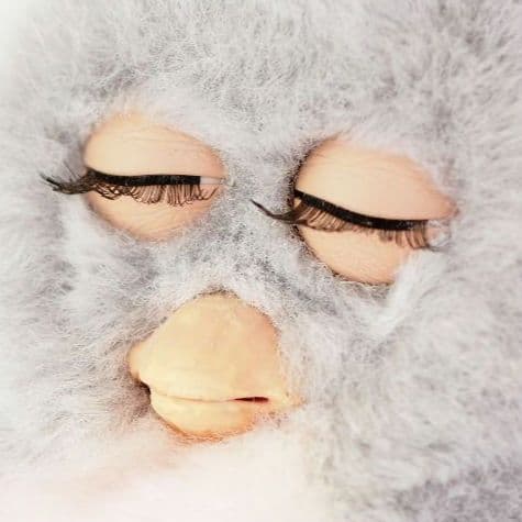 【稼働品】ファービー2 クラウディピーチ ブルー目 ドイツ語 2005