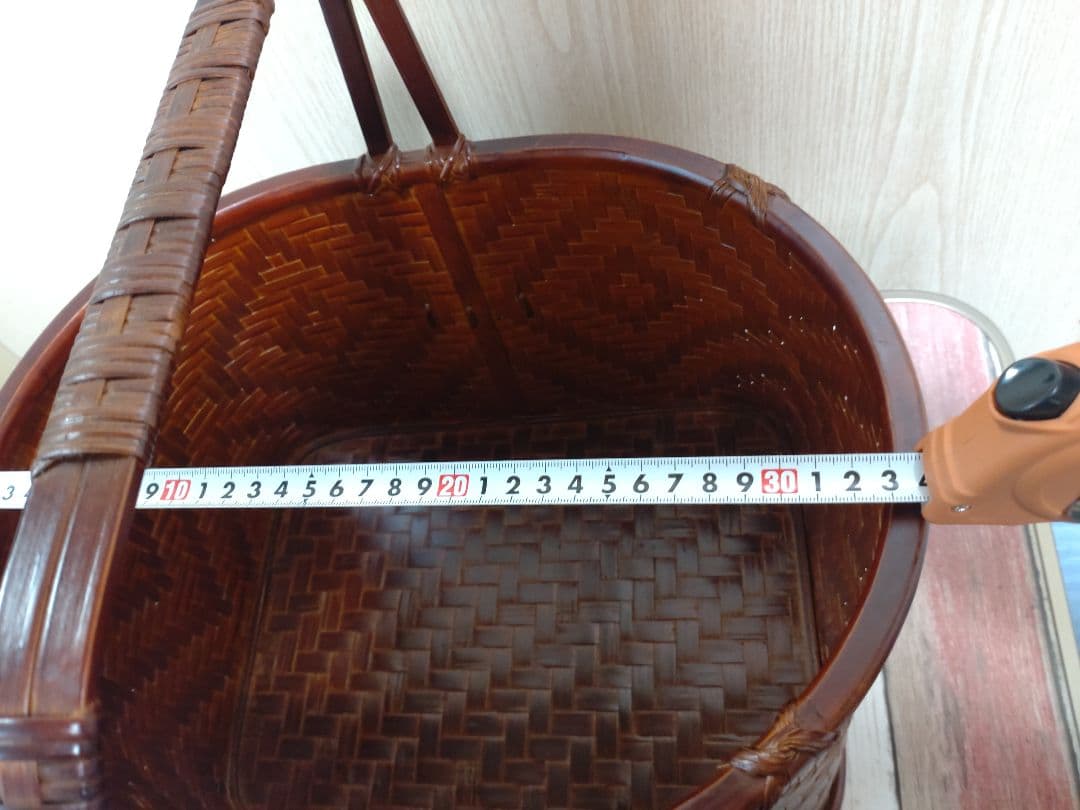 持ち手付き　竹籠