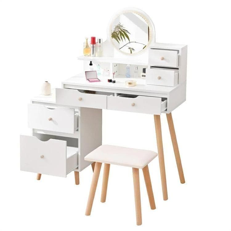 新品　ドレッサー化粧台 テーブル 鏡台 収納 329+330