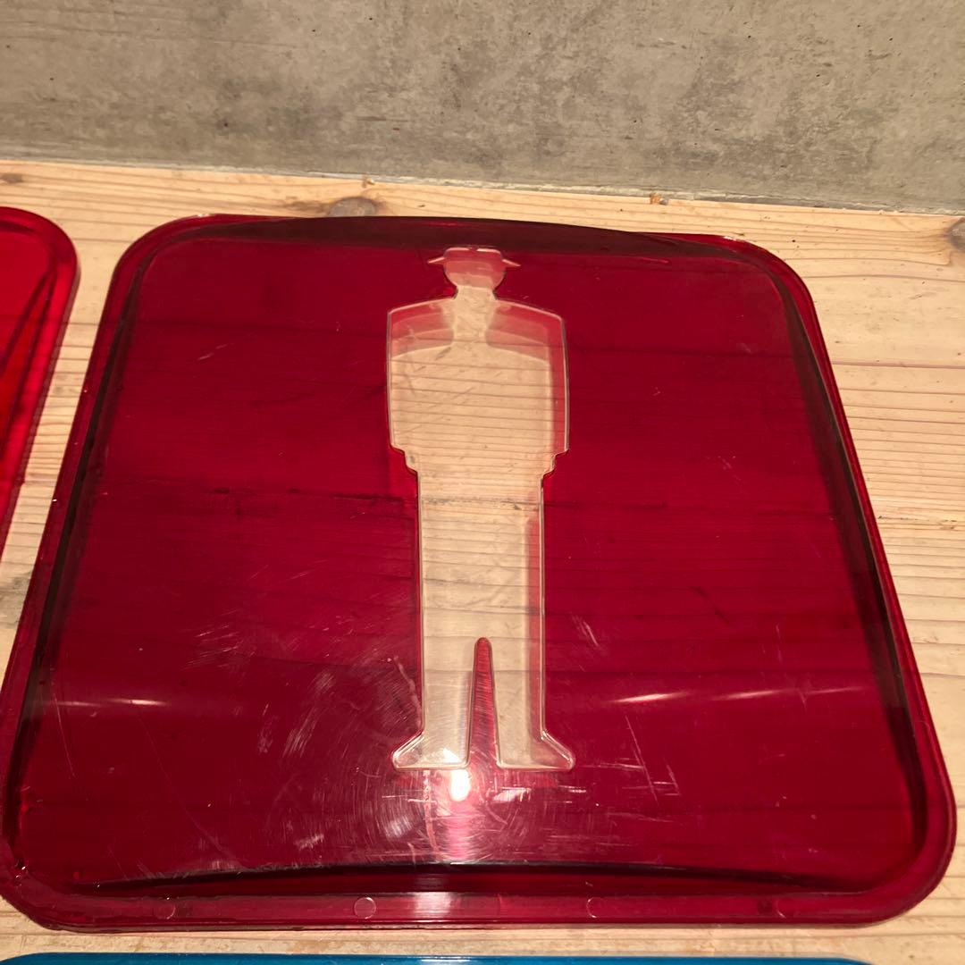 歩行者信号機　赤青透明カバーセット　2組　四枚　インテリア　入手困難