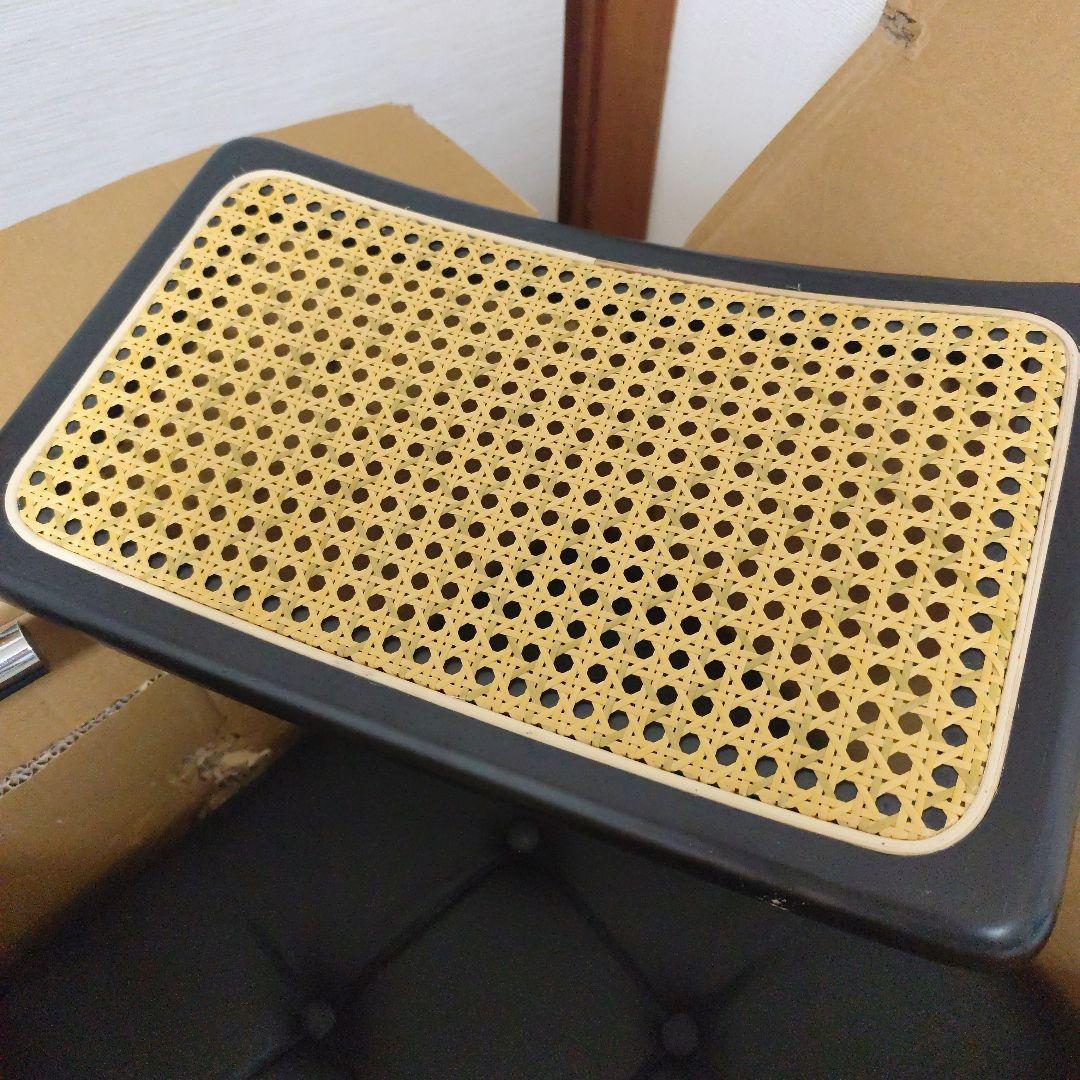 ダイニングチェア ラタン 食卓椅子 籐編み 北欧風 合成革 肘あり ブラック