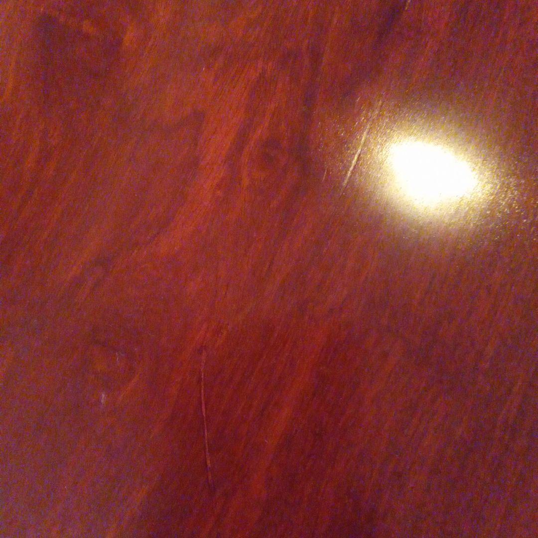 花柄彫刻のダークブラウン座卓