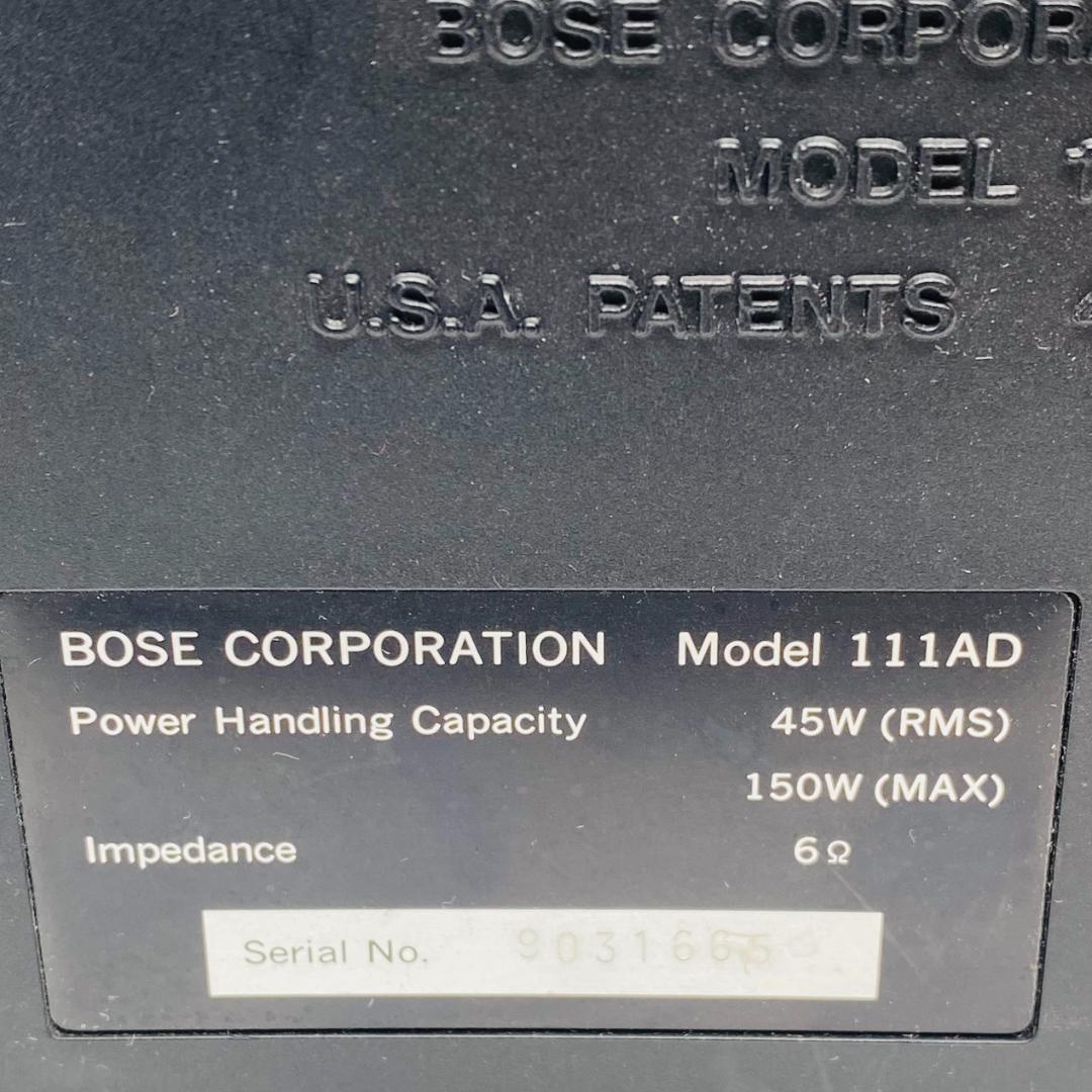 BOSE　ボーズ　モデル 111AD　スピーカー　ペア　２個セット　ケーブル付き