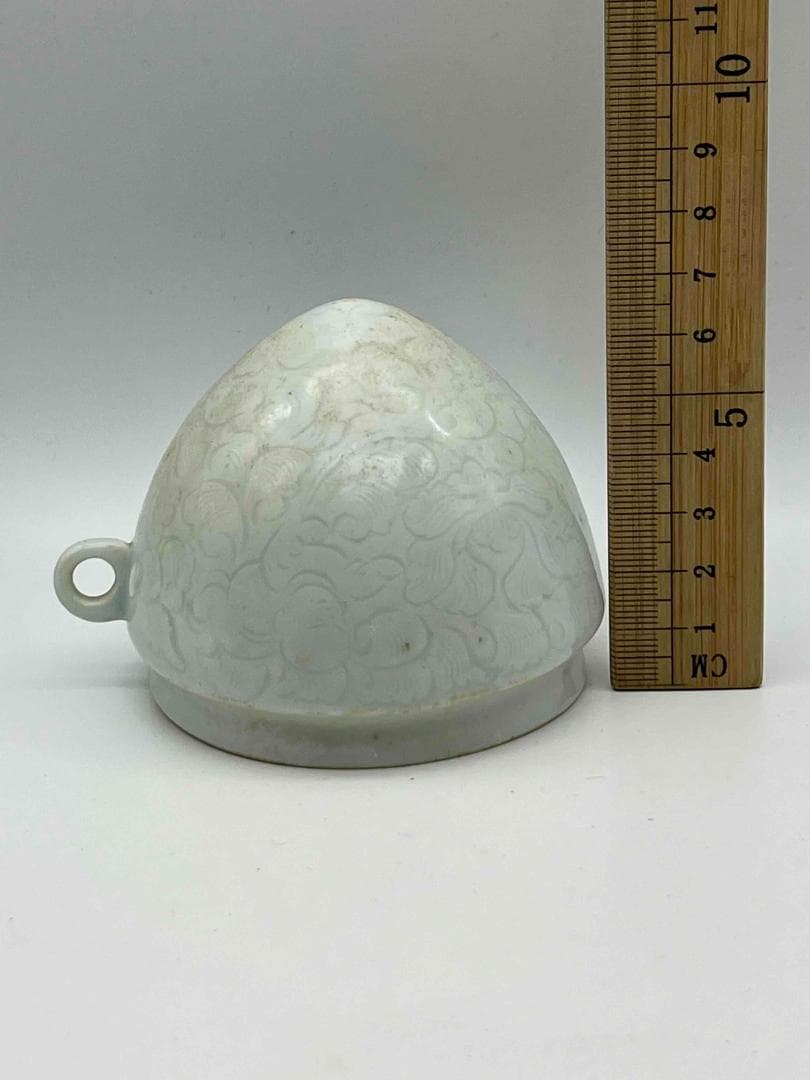 宋時代 湖田窯 鳥食罐　鳥餌壺　影青　茶道具　唐物　古物　中国骨董(F-96)