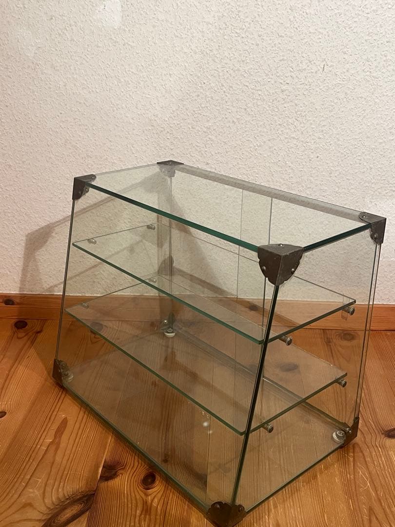 seven 昭和レトロ ガラスケース ショーケース 正面斜めガラス