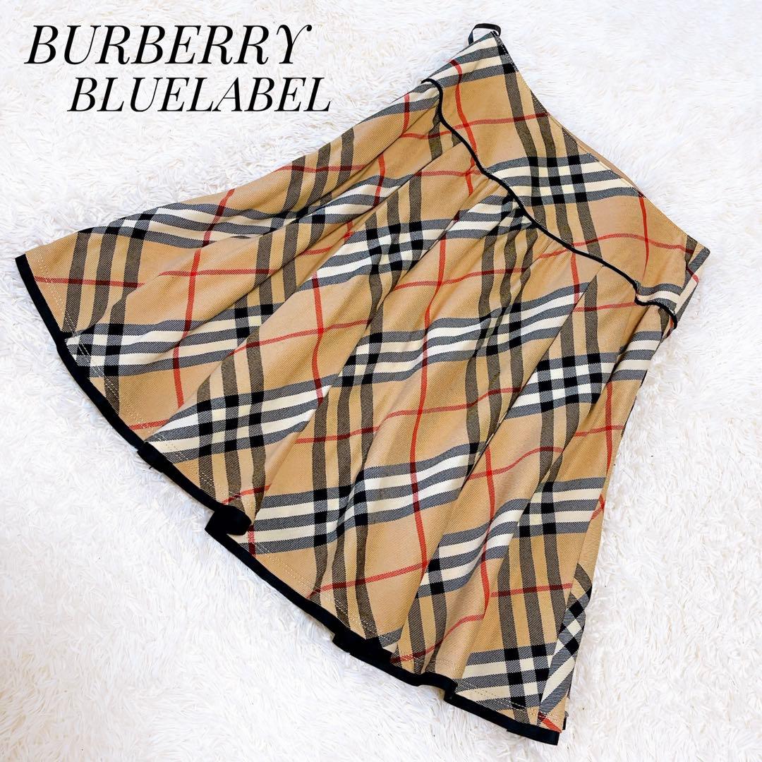 りす♦️バーバリー ブルーレーベル ノバチェック フレアスカート