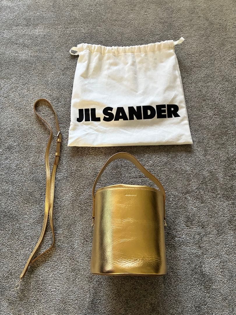 JIL SANDER バケツバッグ ジルサンダー ゴールド2way