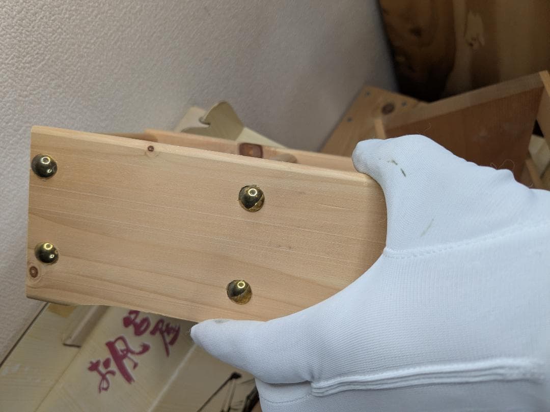 北海道産えぞ松材　お風呂屋さん3点セット　桶　椅子　未使用　M.P.M