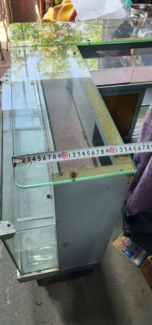 ショーケース　L字　Ｒガラス　タバコ屋ガラスケース