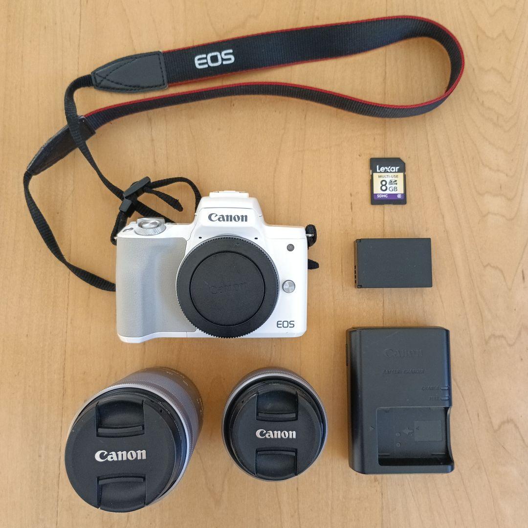 Canon EOS　kiss M ミラーレスカメラ 本体とレンズ2個