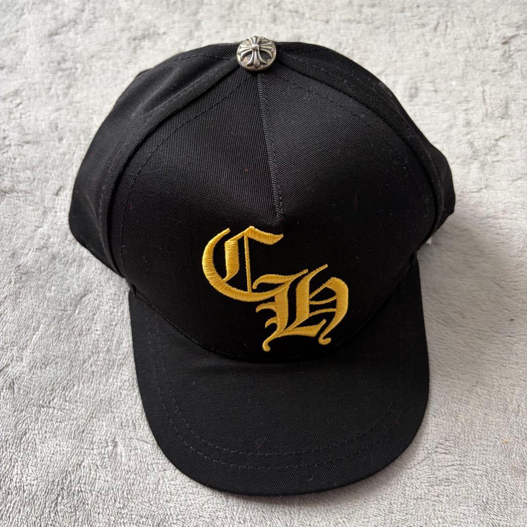 CHROME HEARTS／CHロゴ ベースボールキャップ ブラックイエロー