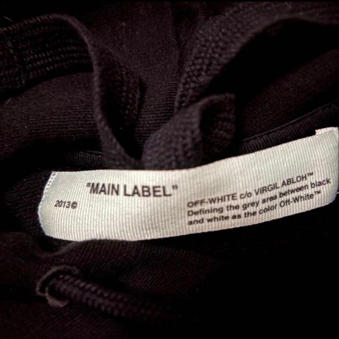 off-white パーカー 希少モデル 限定品 定価約14万円 黒 xs