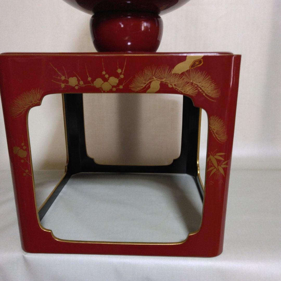 木製九つ重ね杯　本金蒔絵付