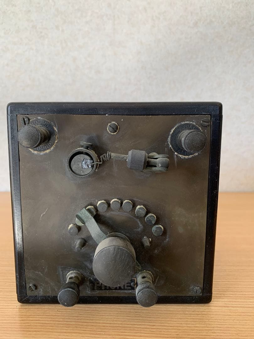 鉱石ラジオネコのヒゲ　アンティークラジオ　鉱石ラジオ