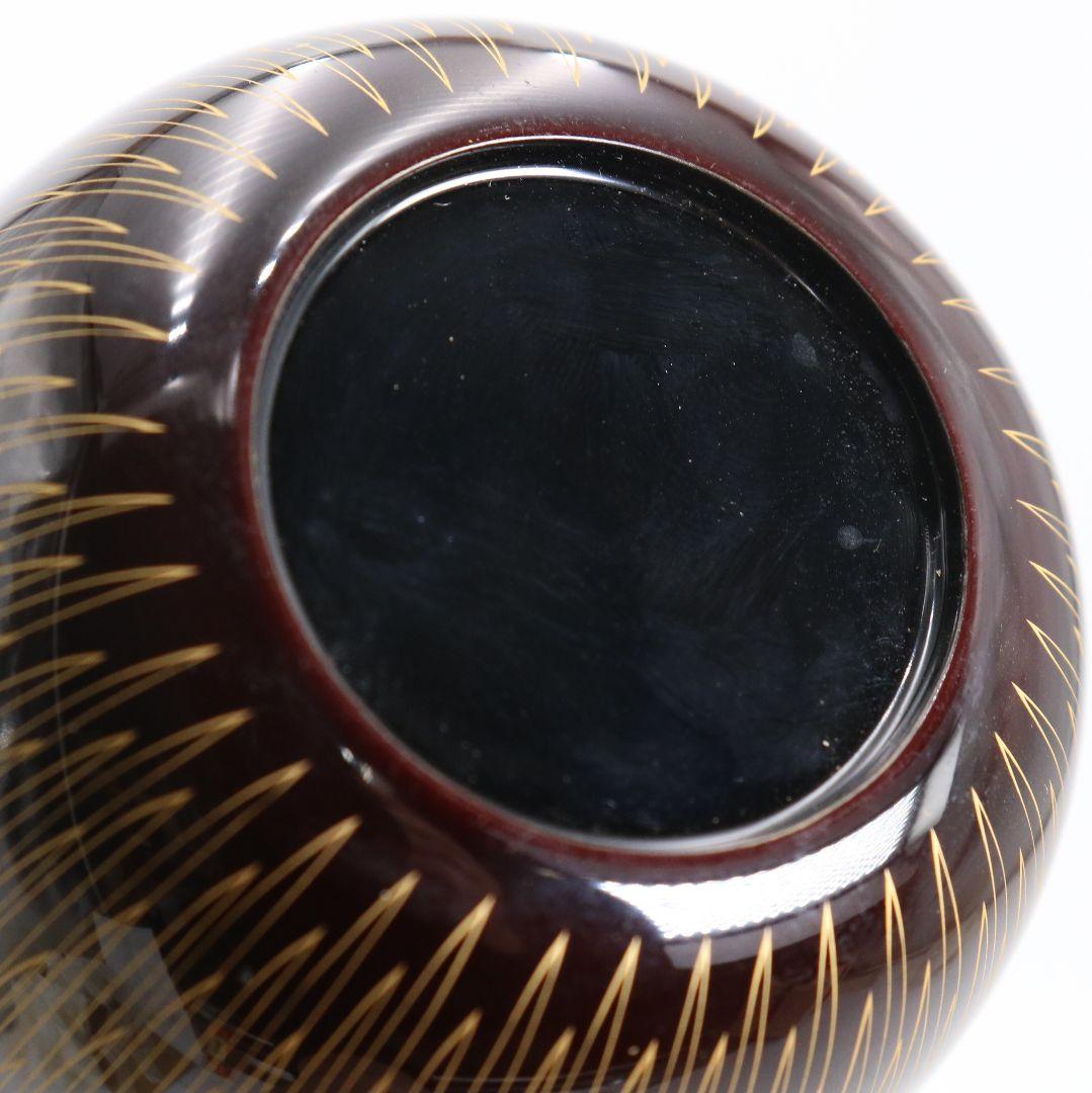 関翠雲作 金菊彫り 中棗 毛彫 茶道具 共箱　V937