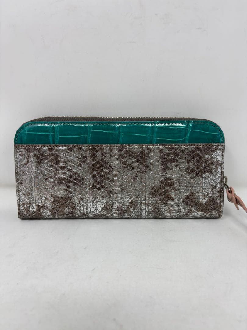 A1129 ADMJ ラウンドウォレット 蛇革 マルチマテリアル