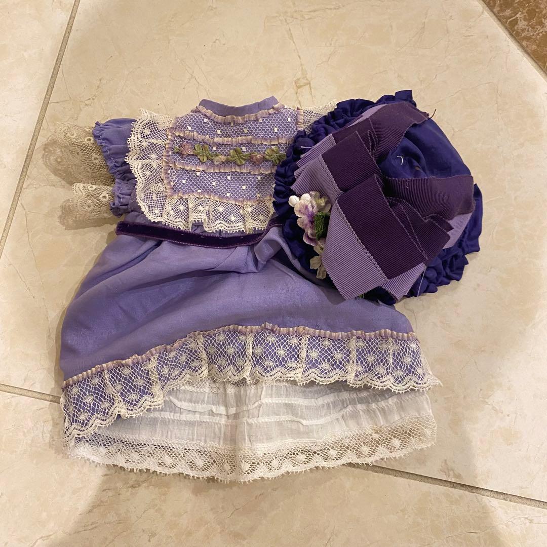 アンティークドールのドレス&ハット　4号用