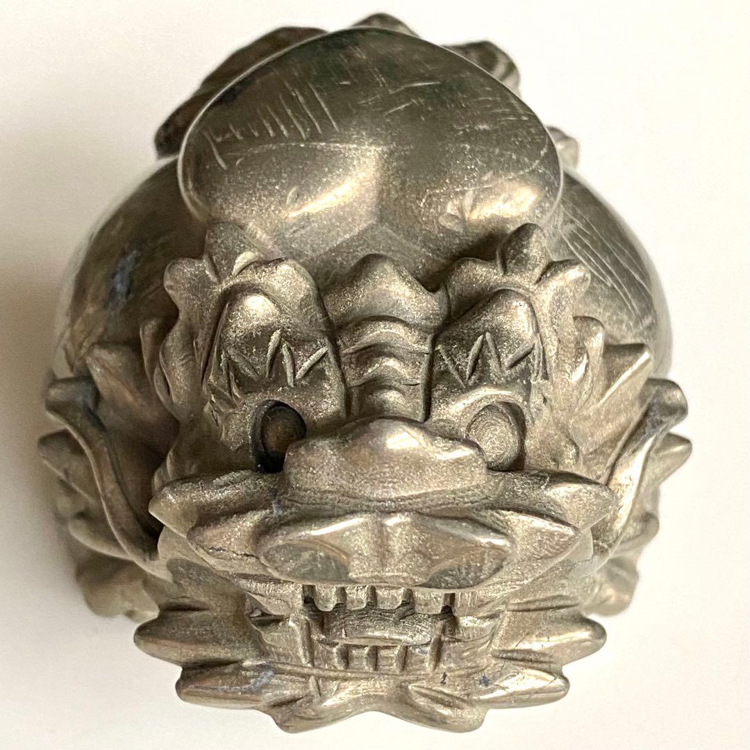 ★最終特価【 パイライト BIG 龍亀さん ぷっくりハート 原石 約476g】