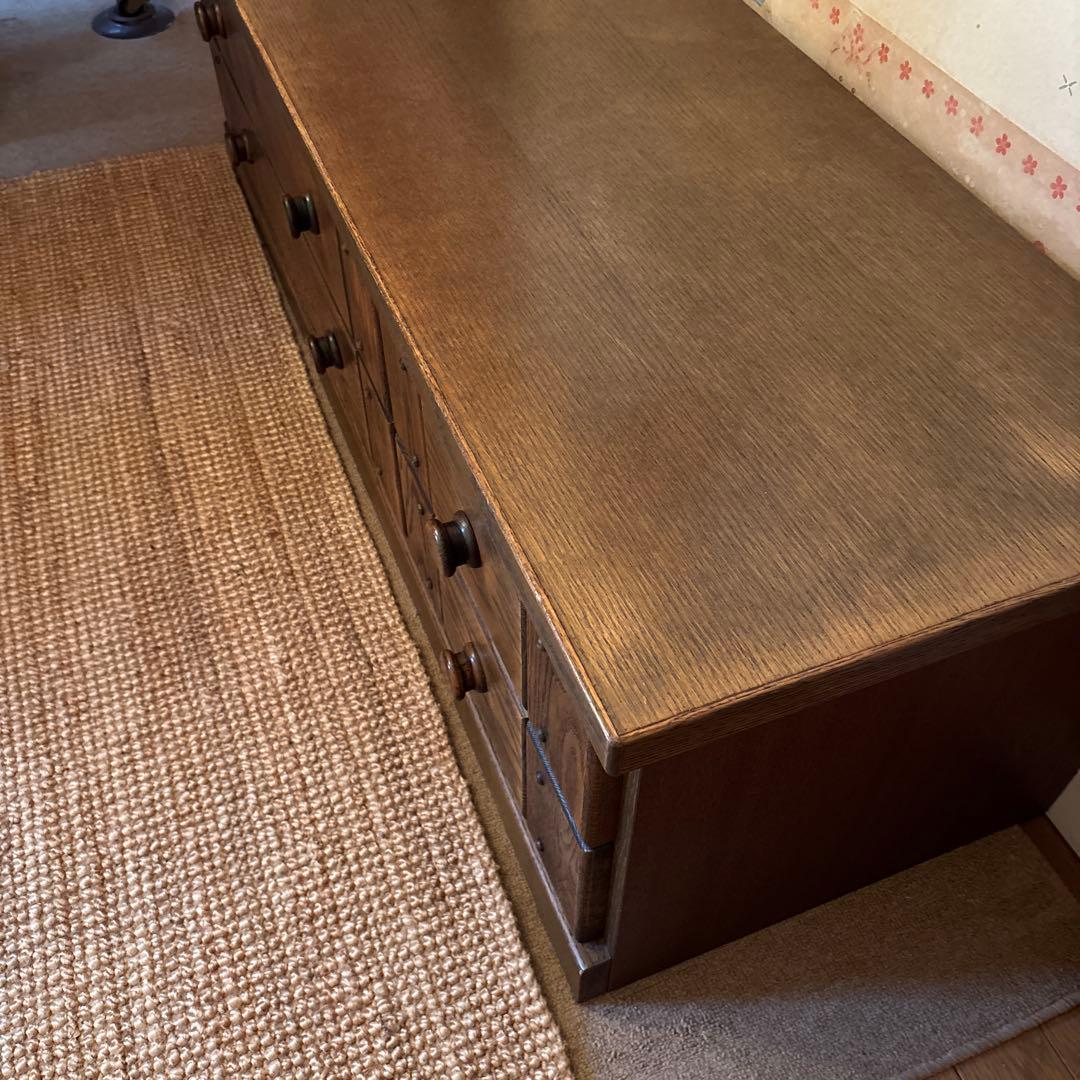 ダークブラウンキャビネット 6引き出し　たのメル便、送料込み