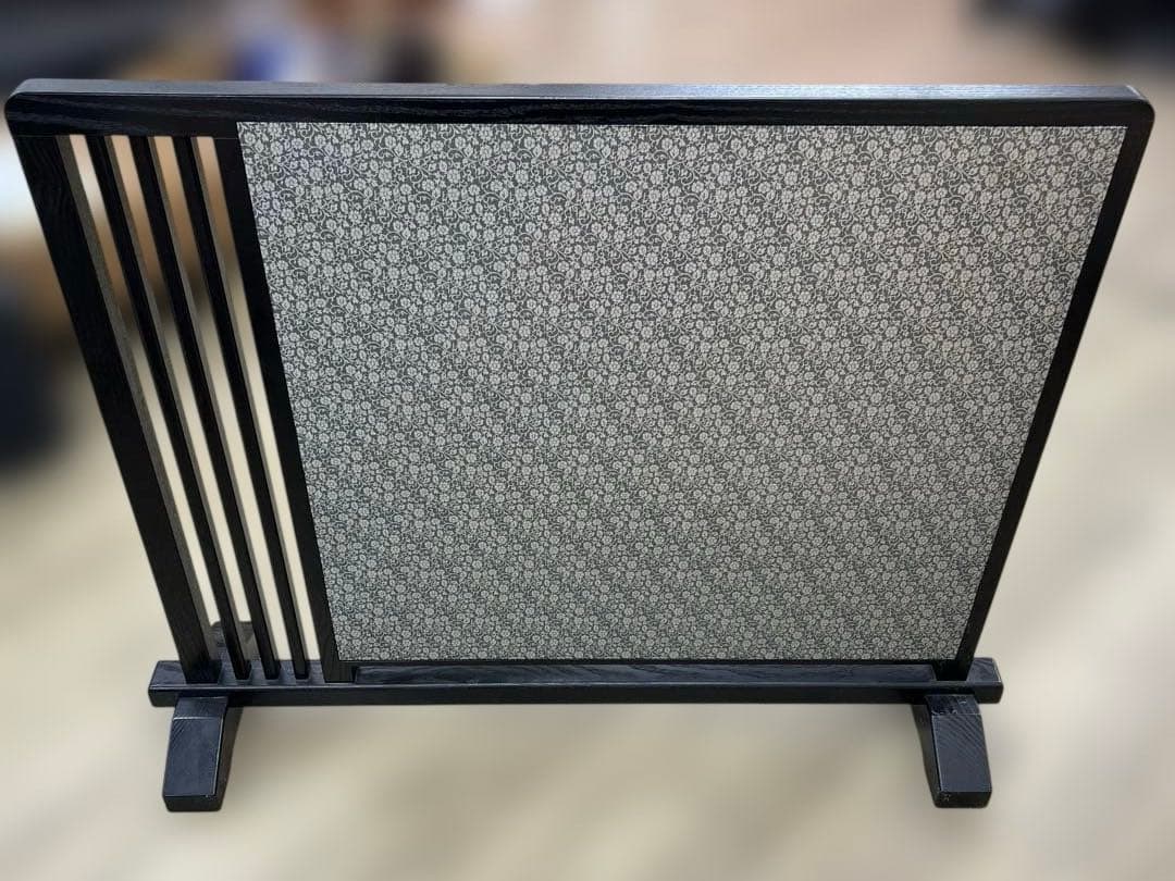 引き取り限定　神右衛門作　染付松鯉文　衝立　約101×130.5㎝　トトニ