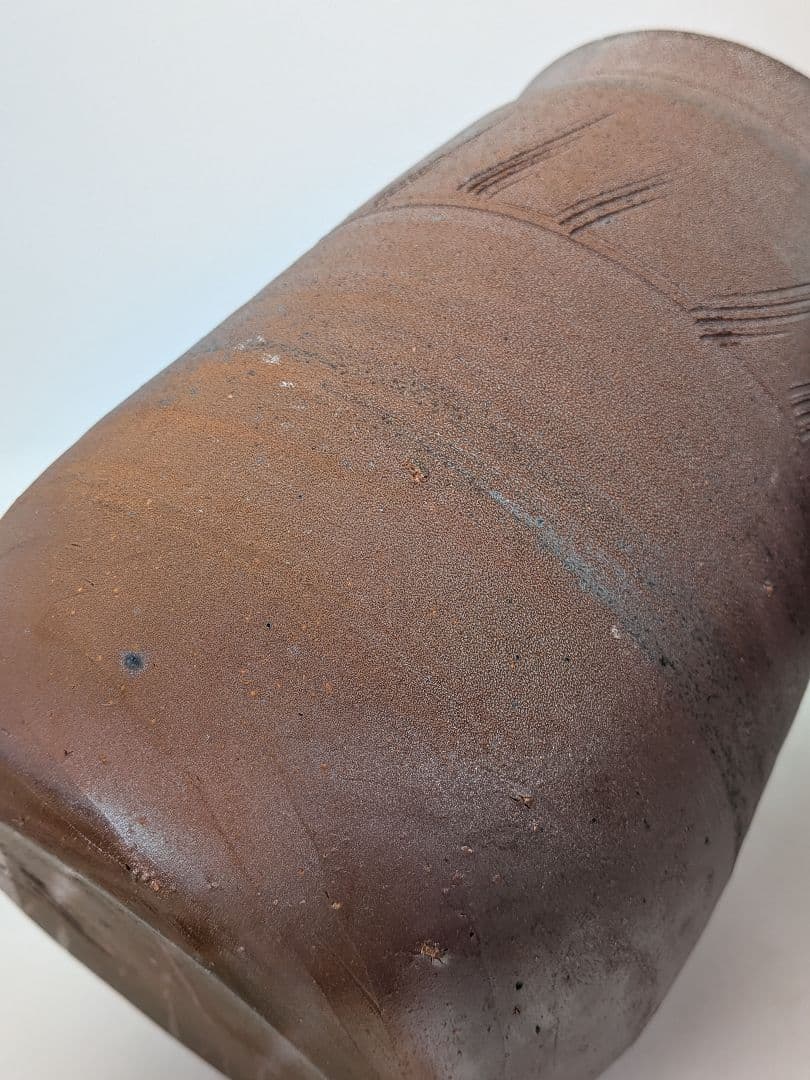 人間国宝 藤原雄 備前焼 花器 用心箱 花瓶 花入 花生 フラワーベース 華道具