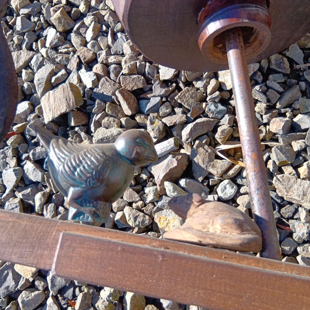 自在鉤　時代物自在鉤　木製自在鉤 火鉢自在鉤　副招き小槌自在駒