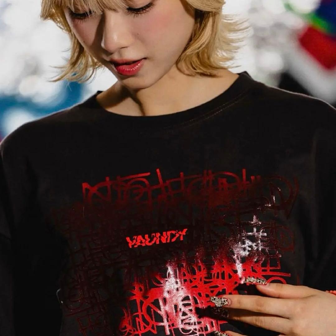 バウンディvaundyツアーグッズFUSION黒赤tシャツ　Mサイズ ブラック