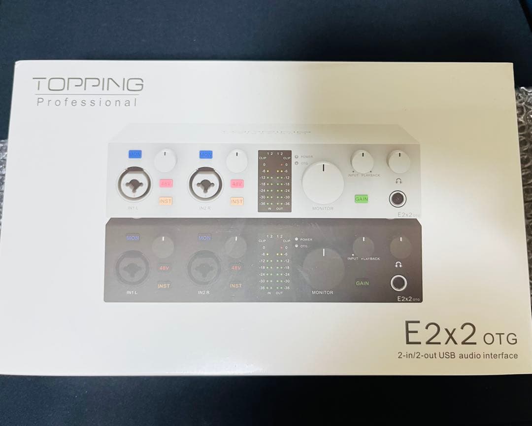 新品未開封 TOPPING E2x2 OTGオーディオインターフェース ホワイト